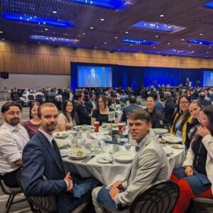 student table at the ICC's Launching Success Luncheon with Premier Wab Kinew